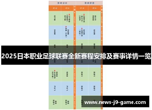 2025日本职业足球联赛全新赛程安排及赛事详情一览